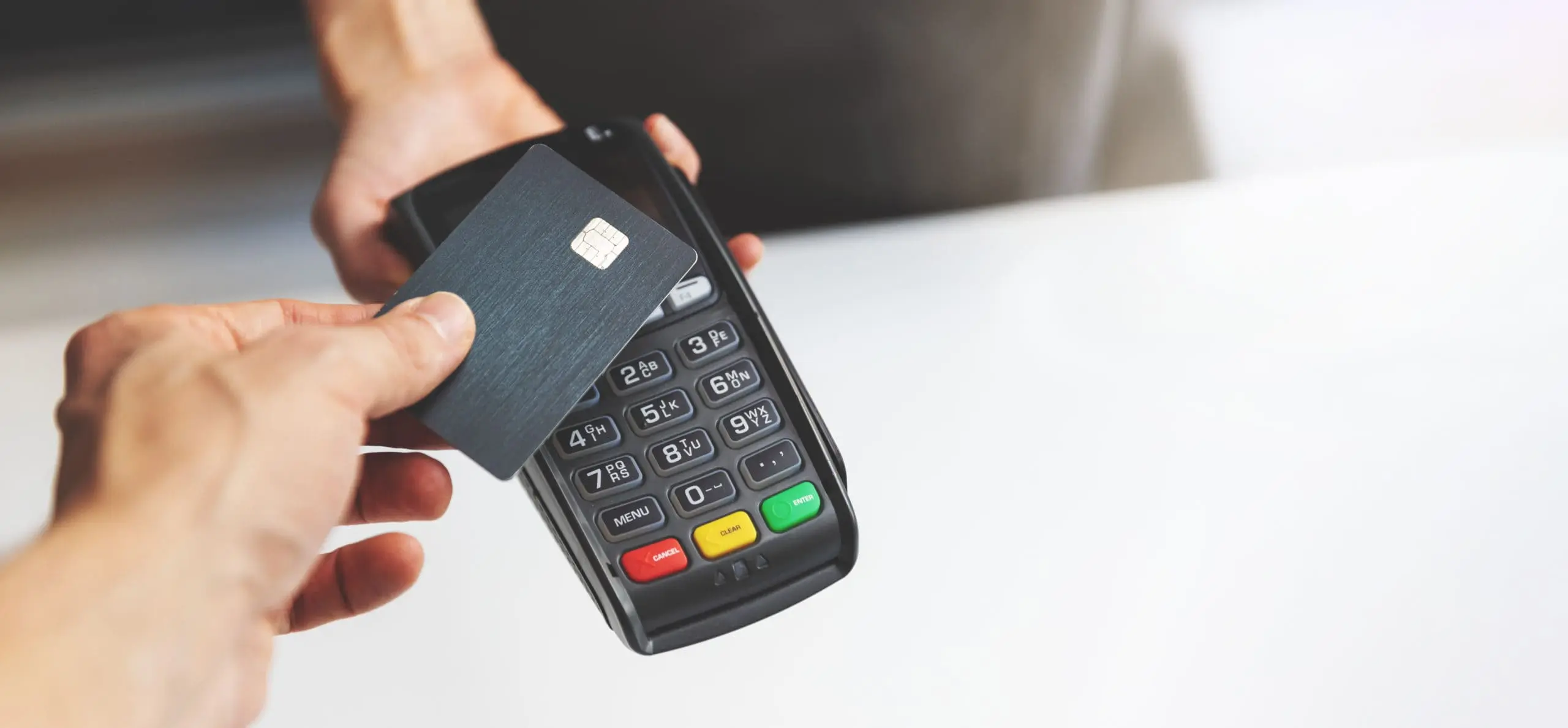 Payment Options-nfc contactless payment by credit card and pos terminal. copy space